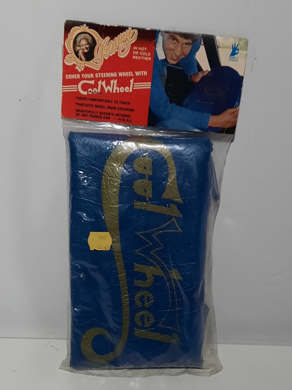 Vintage NOS Granny Cool Wheel Steering Wheel Cover Blue Model 914 Made USA
